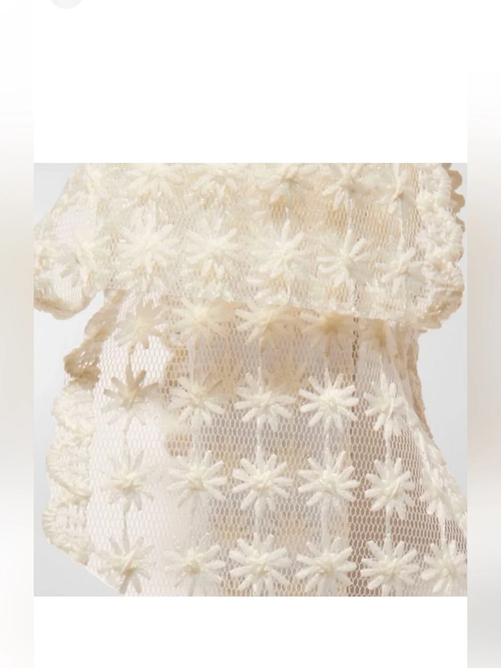 Lele Sadoughi IVORY SHIRLEY LACE RIBBON HEADBAND modest hair covering trad